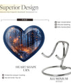Twilight forest heart urn for men