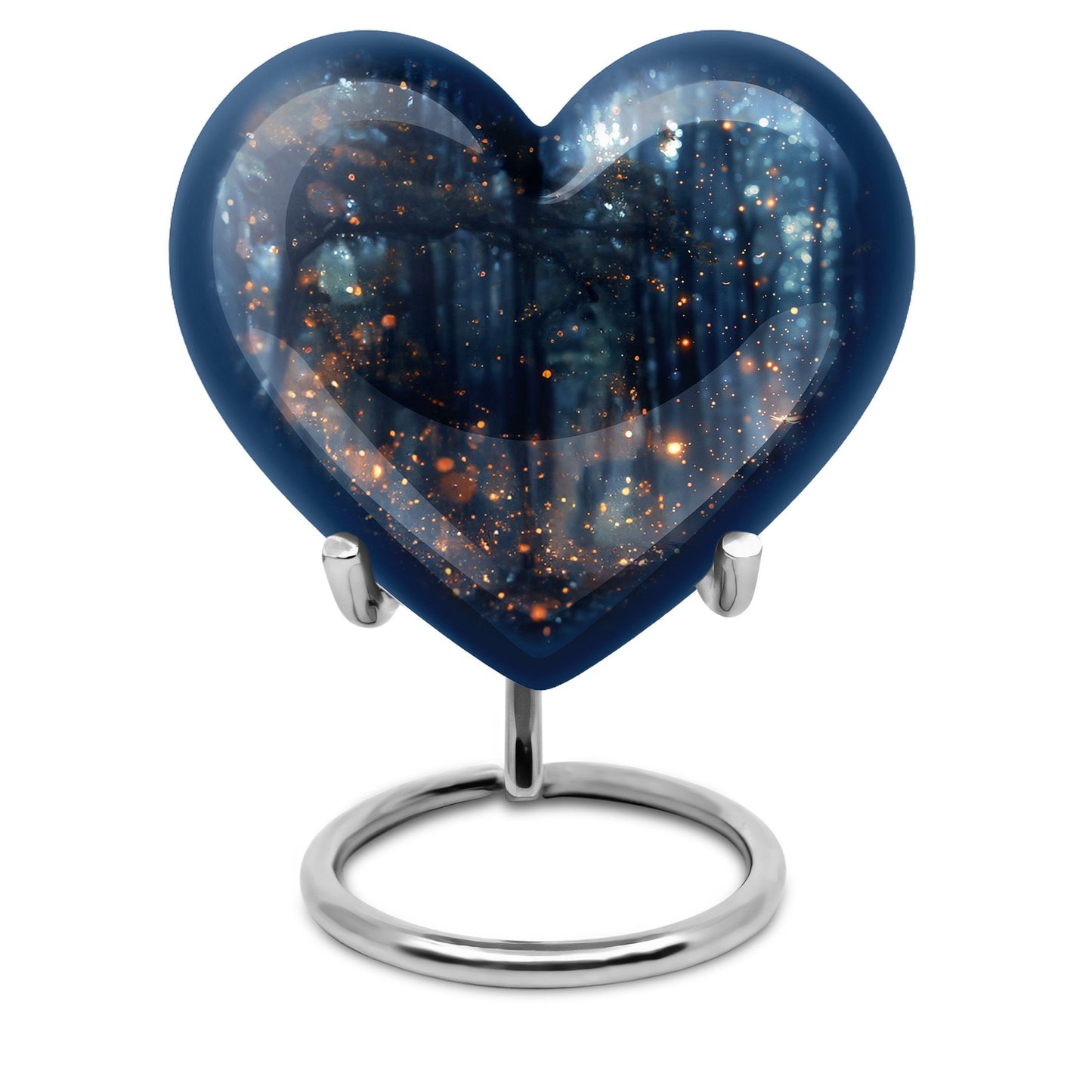 10-inch Twilight Forest Heart Urn,