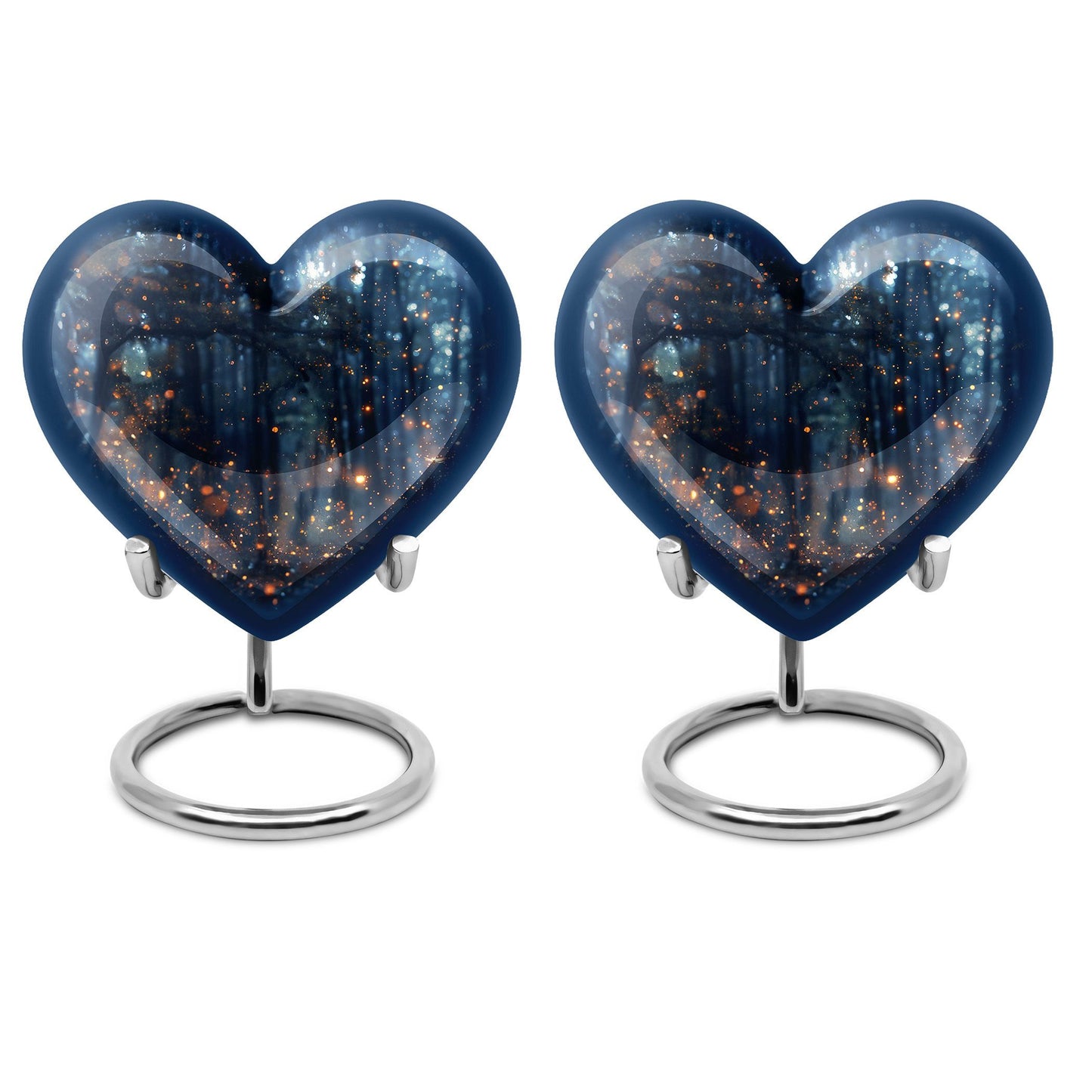 10-inch Twilight Forest Heart Urn,