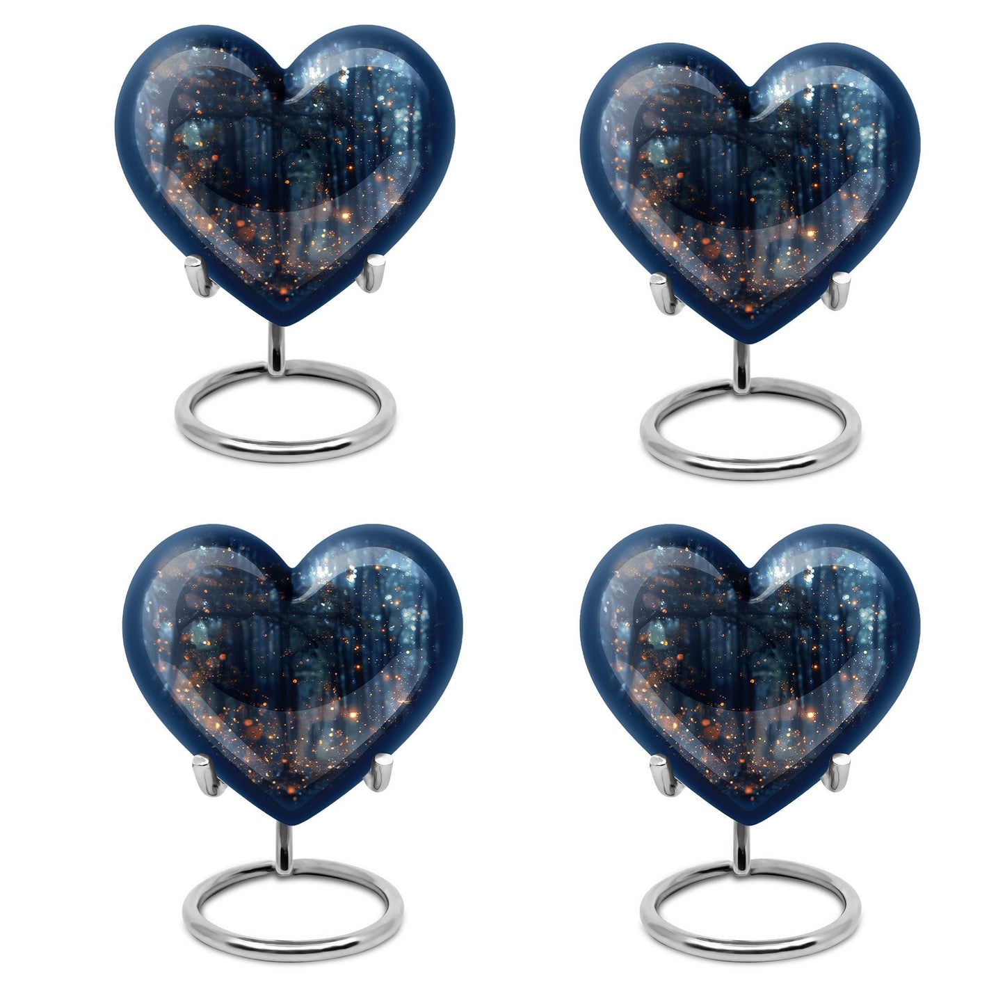 10-inch Twilight Forest Heart Urn,