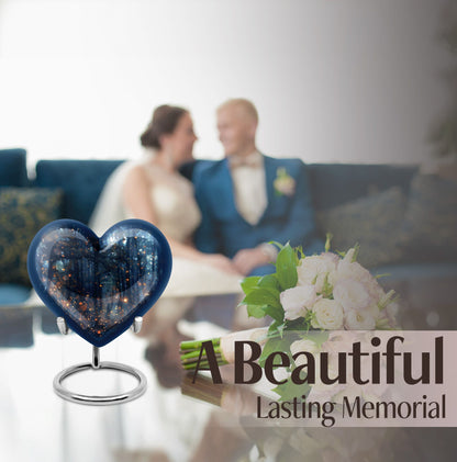 10-inch Twilight Forest Heart Urn,