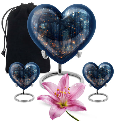 10-inch Twilight Forest Heart Urn,