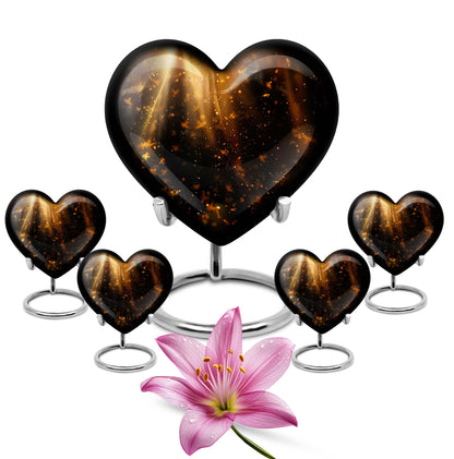 10-inch twilight forest heart urn for human ashes 