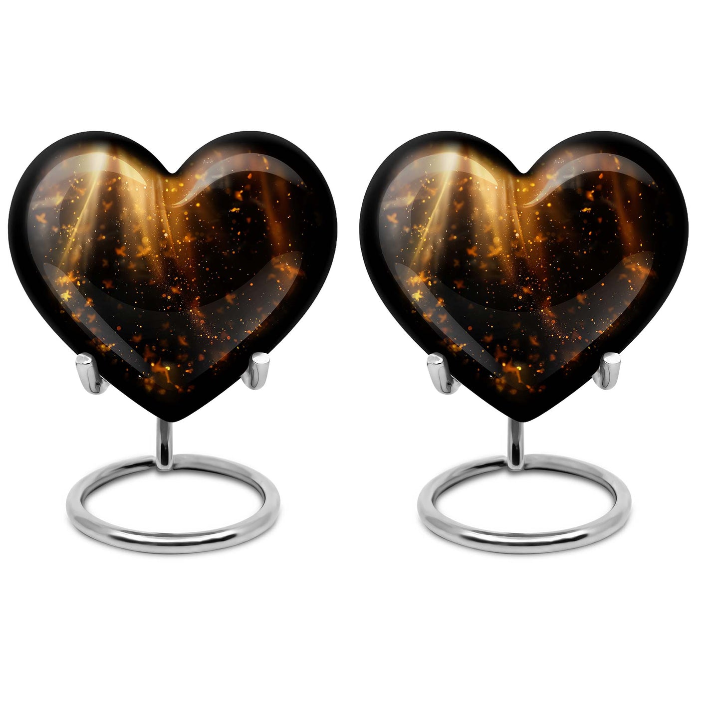 10-inch twilight forest heart urn for human ashes 