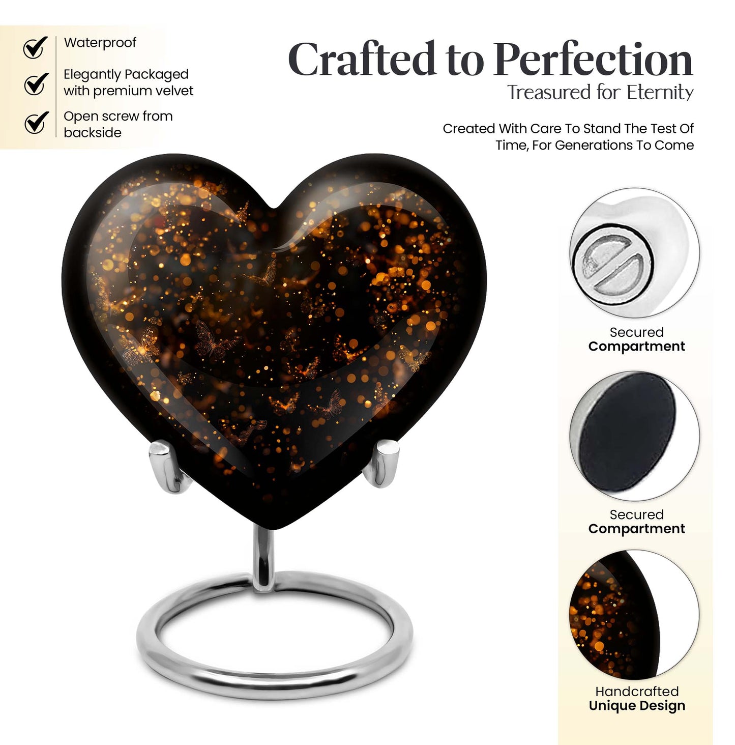 twilight forest heart urn for adult ashes