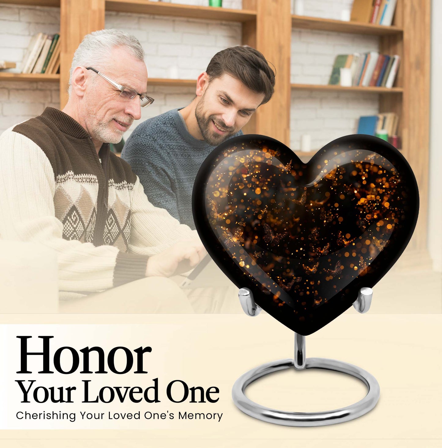 twilight forest heart urn for adult ashes