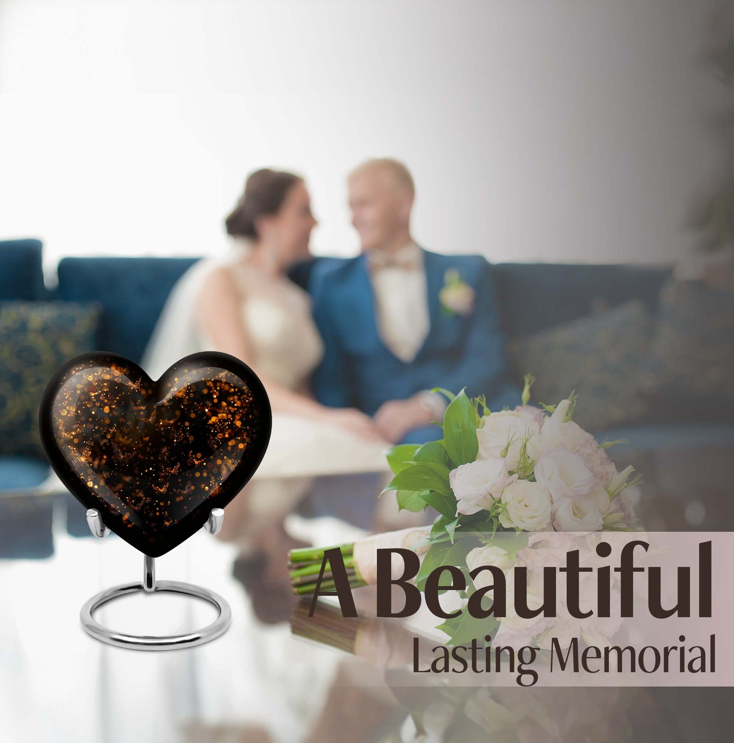 twilight forest heart urn for adult ashes