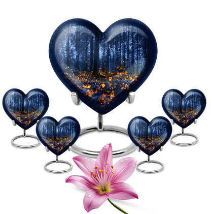 twilight forest heart memorial urn