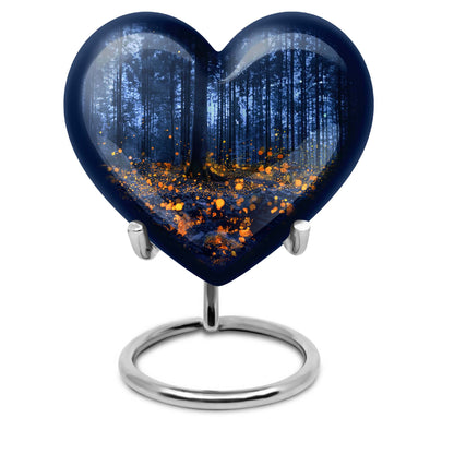 twilight forest heart memorial urn