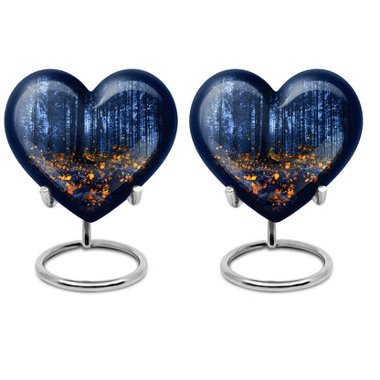 twilight forest heart memorial urn