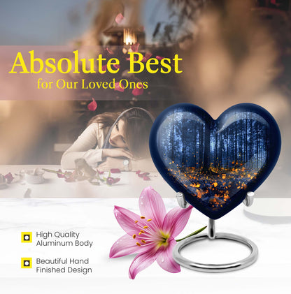 twilight forest heart memorial urn