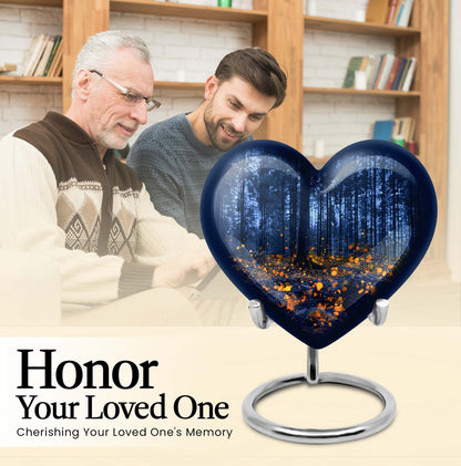 twilight forest heart memorial urn