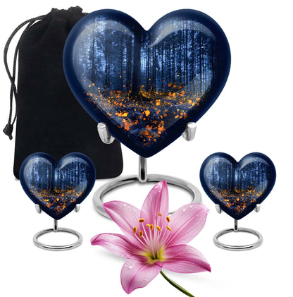 twilight forest heart memorial urn