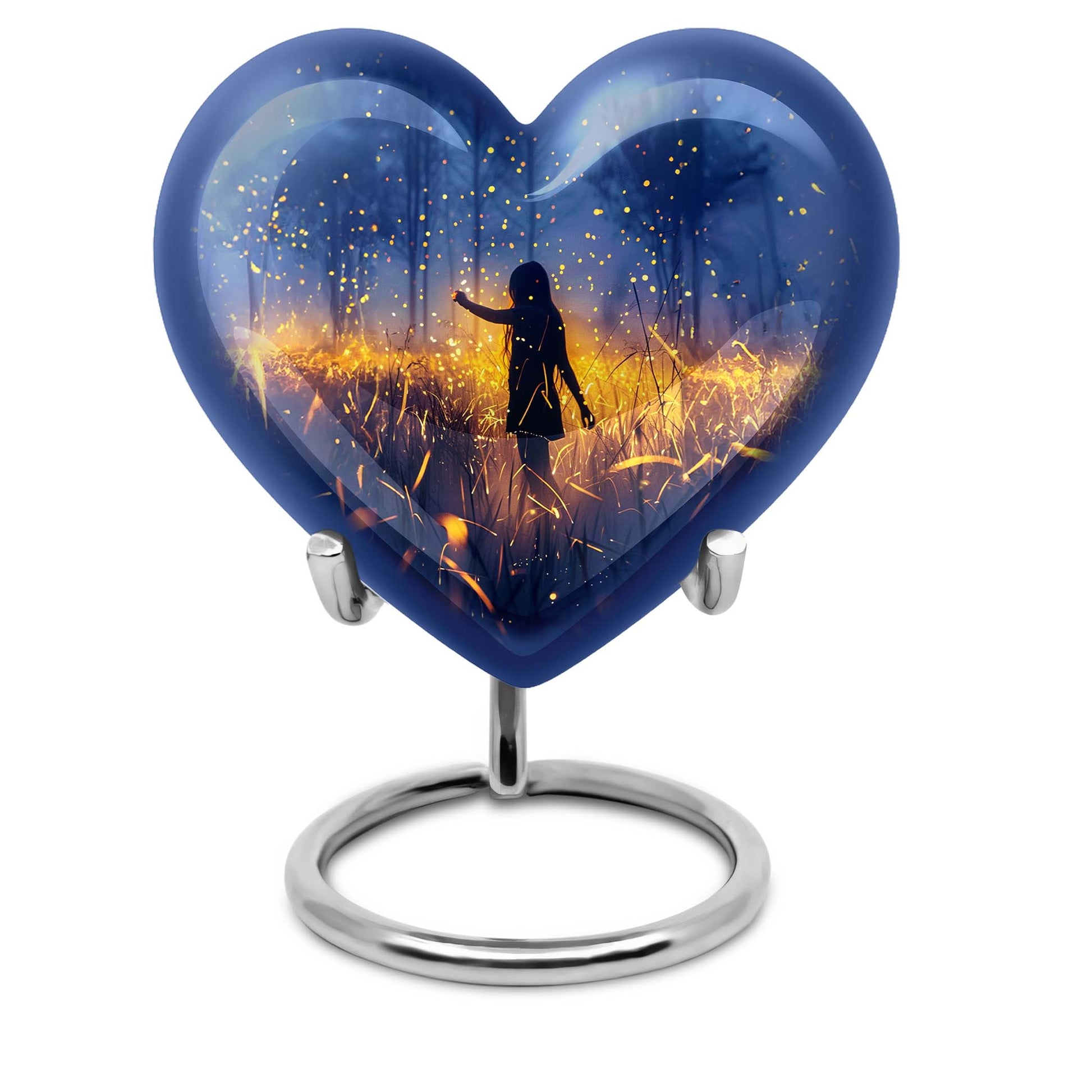 10 inch Twilight Forest Heart Urn, 