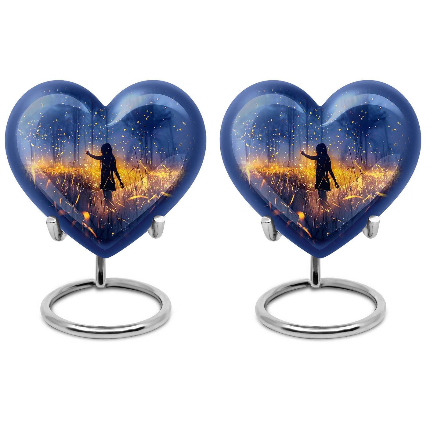 10 inch Twilight Forest Heart Urn, 