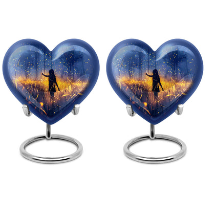 10 inch Twilight Forest Heart Urn, 