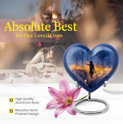 10 inch Twilight Forest Heart Urn, 