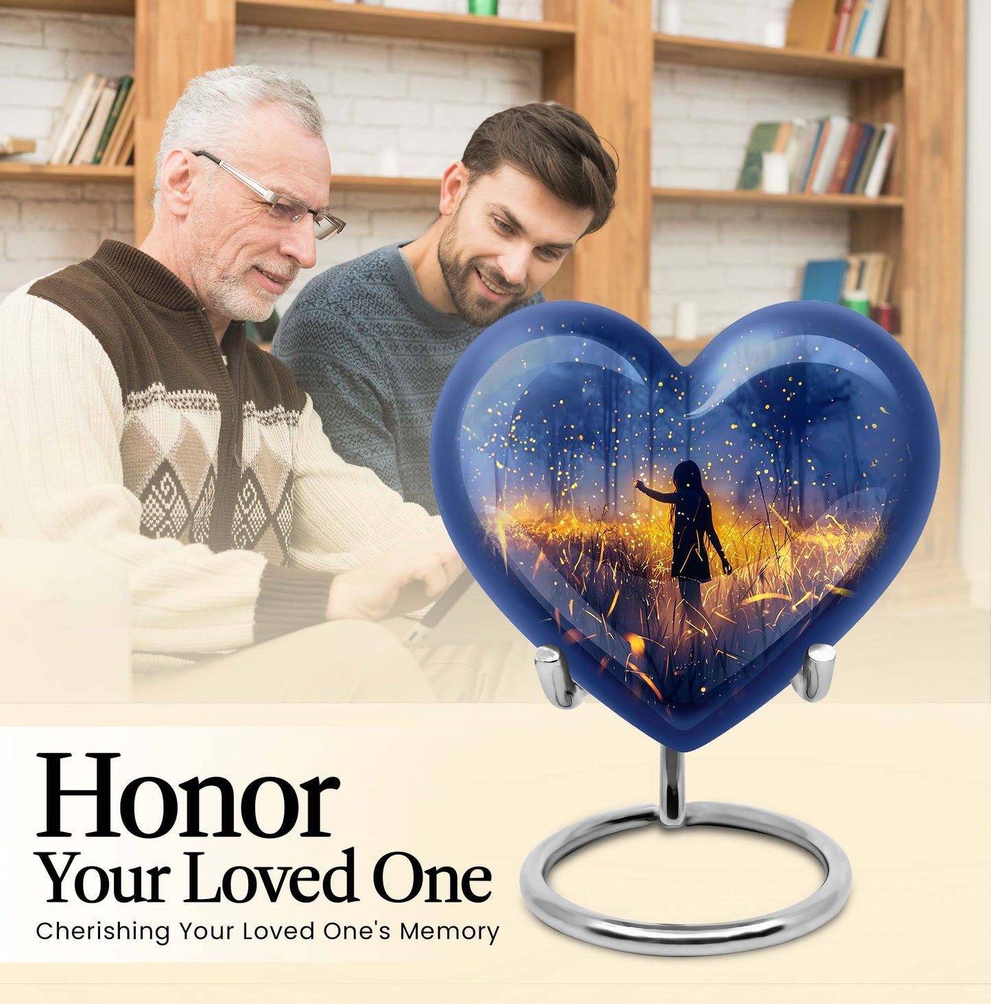 10 inch Twilight Forest Heart Urn, 