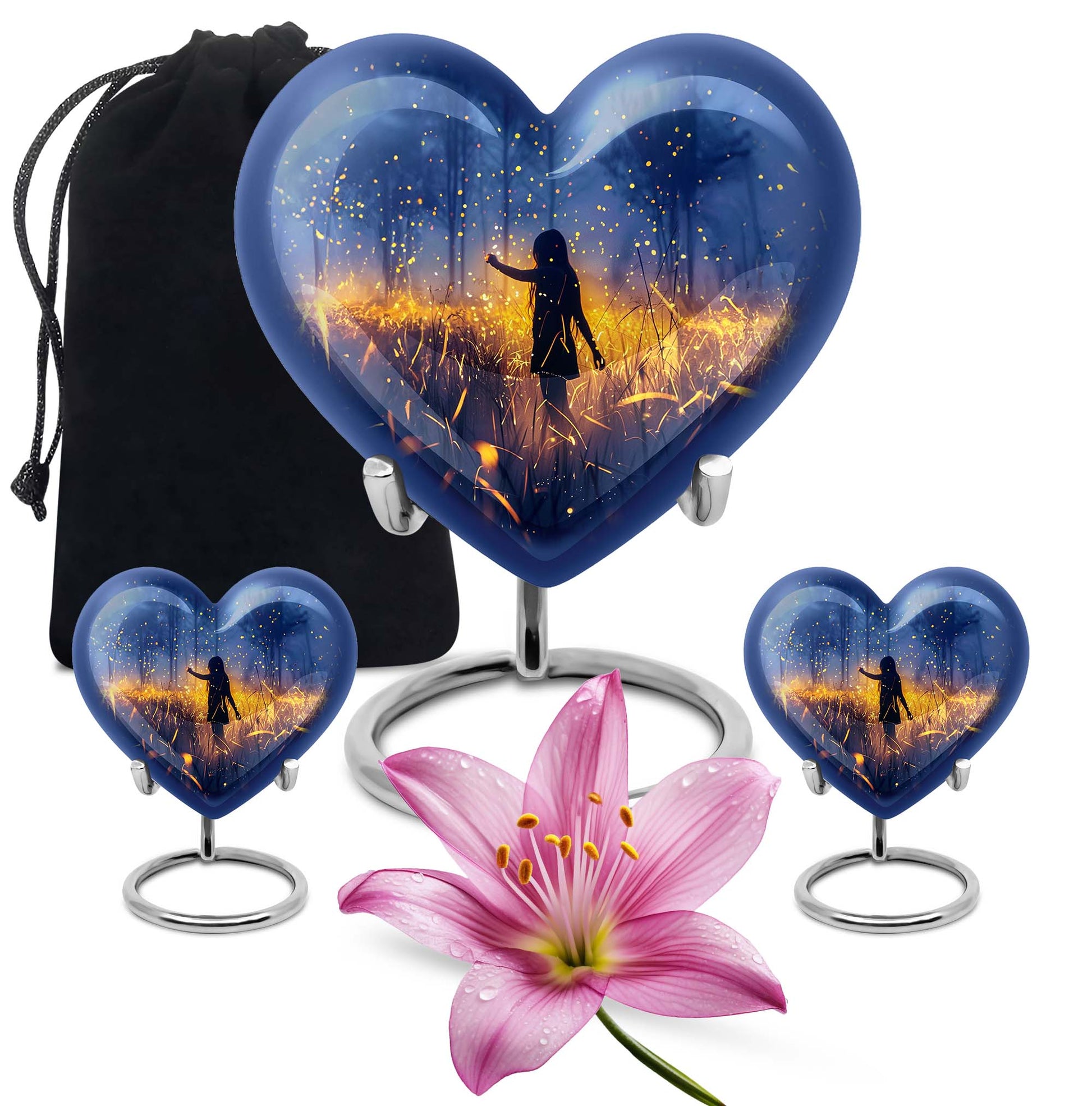 10 inch Twilight Forest Heart Urn, 