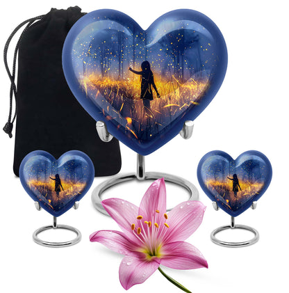 10 inch Twilight Forest Heart Urn, 