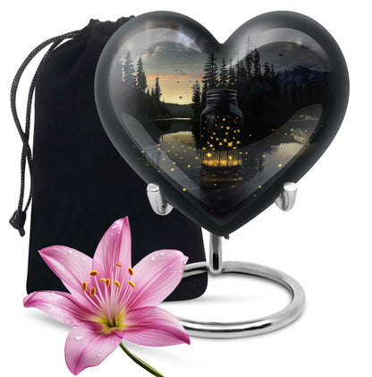 10-inch heart design Honey Pot urn 