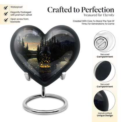 10-inch heart design Honey Pot urn 