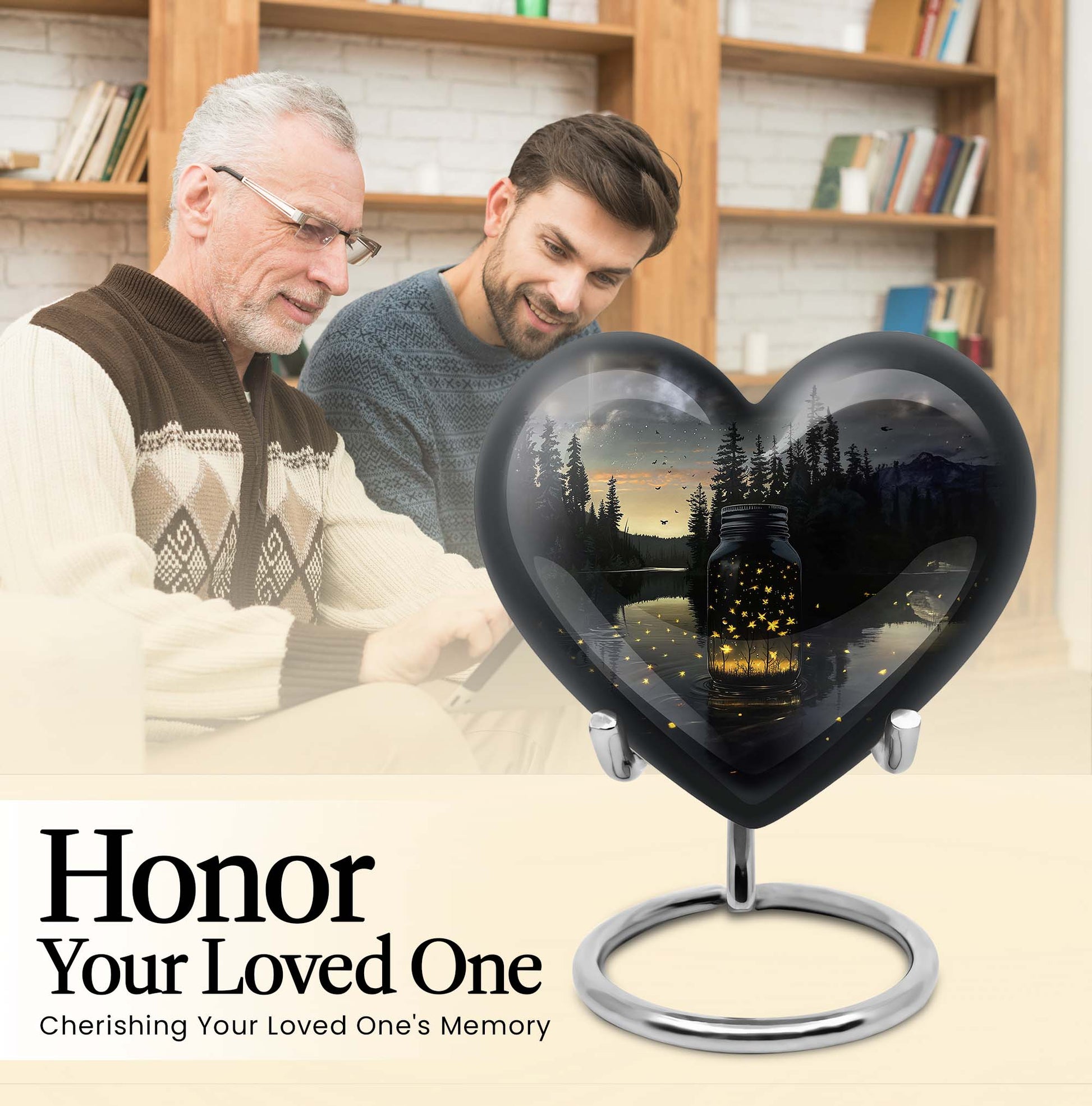 10-inch heart design Honey Pot urn 