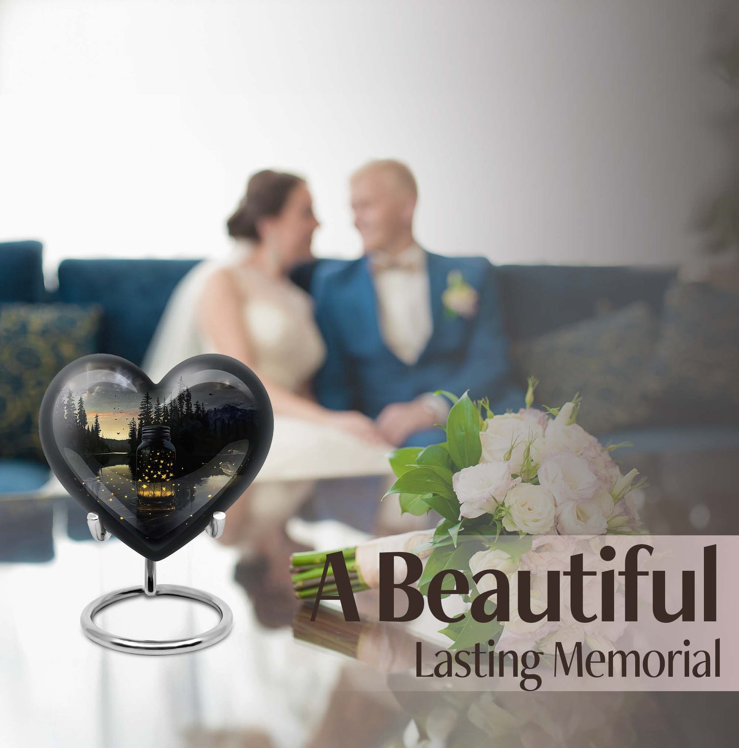 10-inch heart design Honey Pot urn 