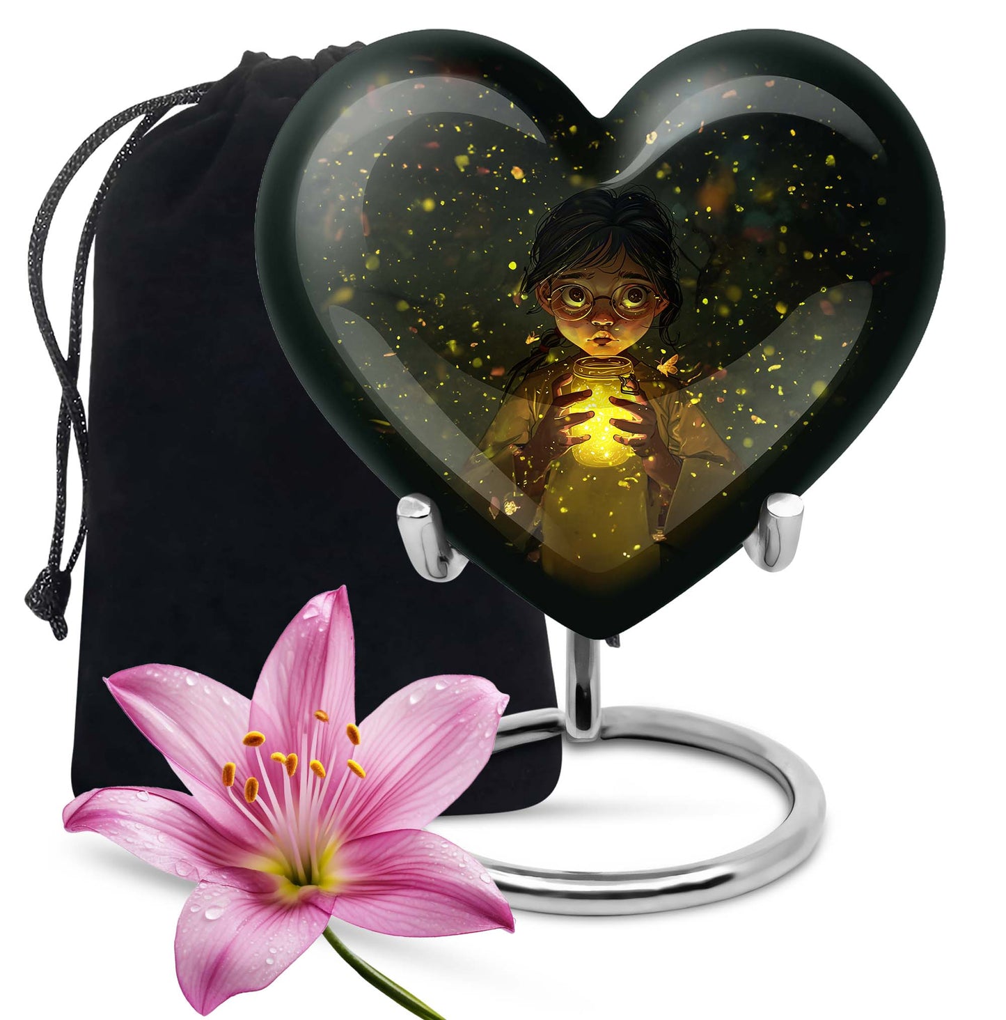  pot urn featuring a heart design