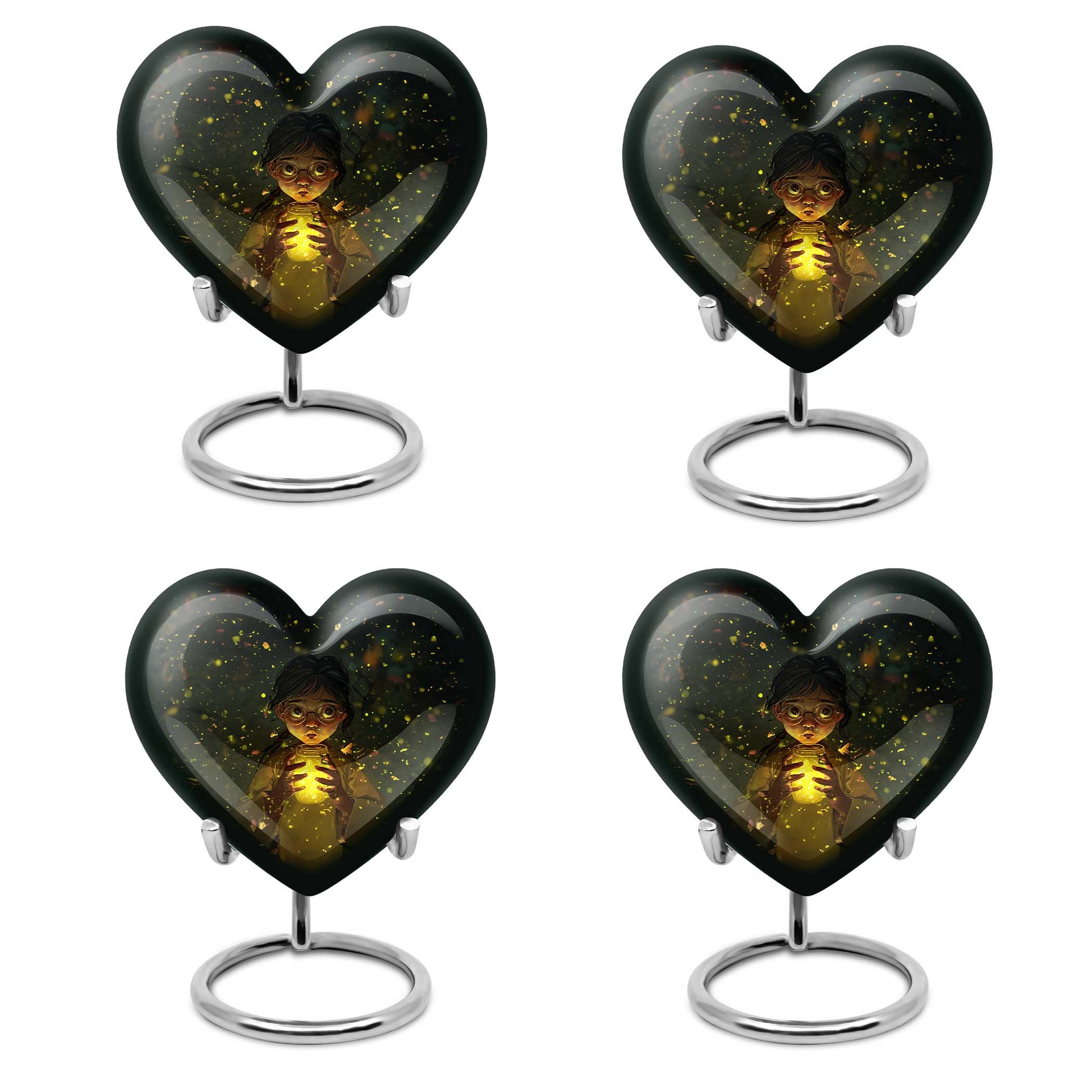  pot urn featuring a heart design