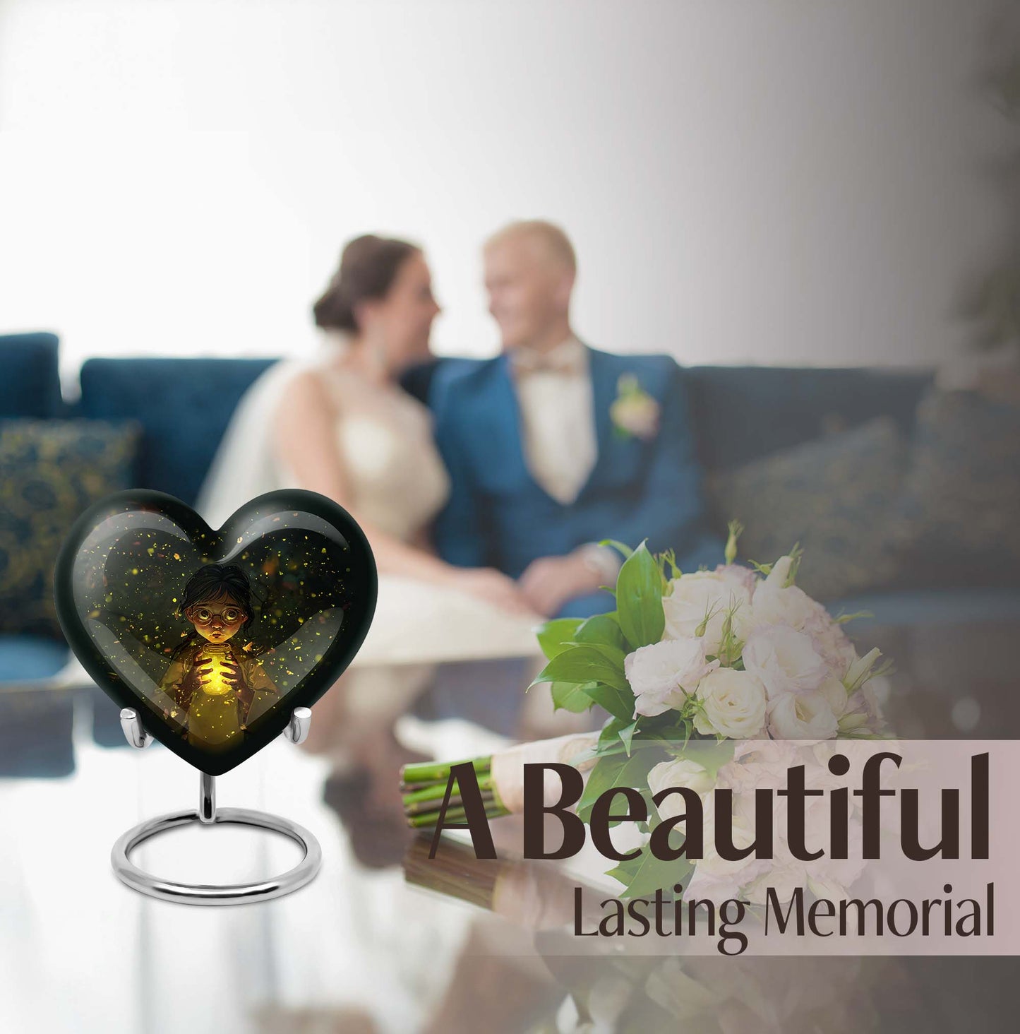  pot urn featuring a heart design