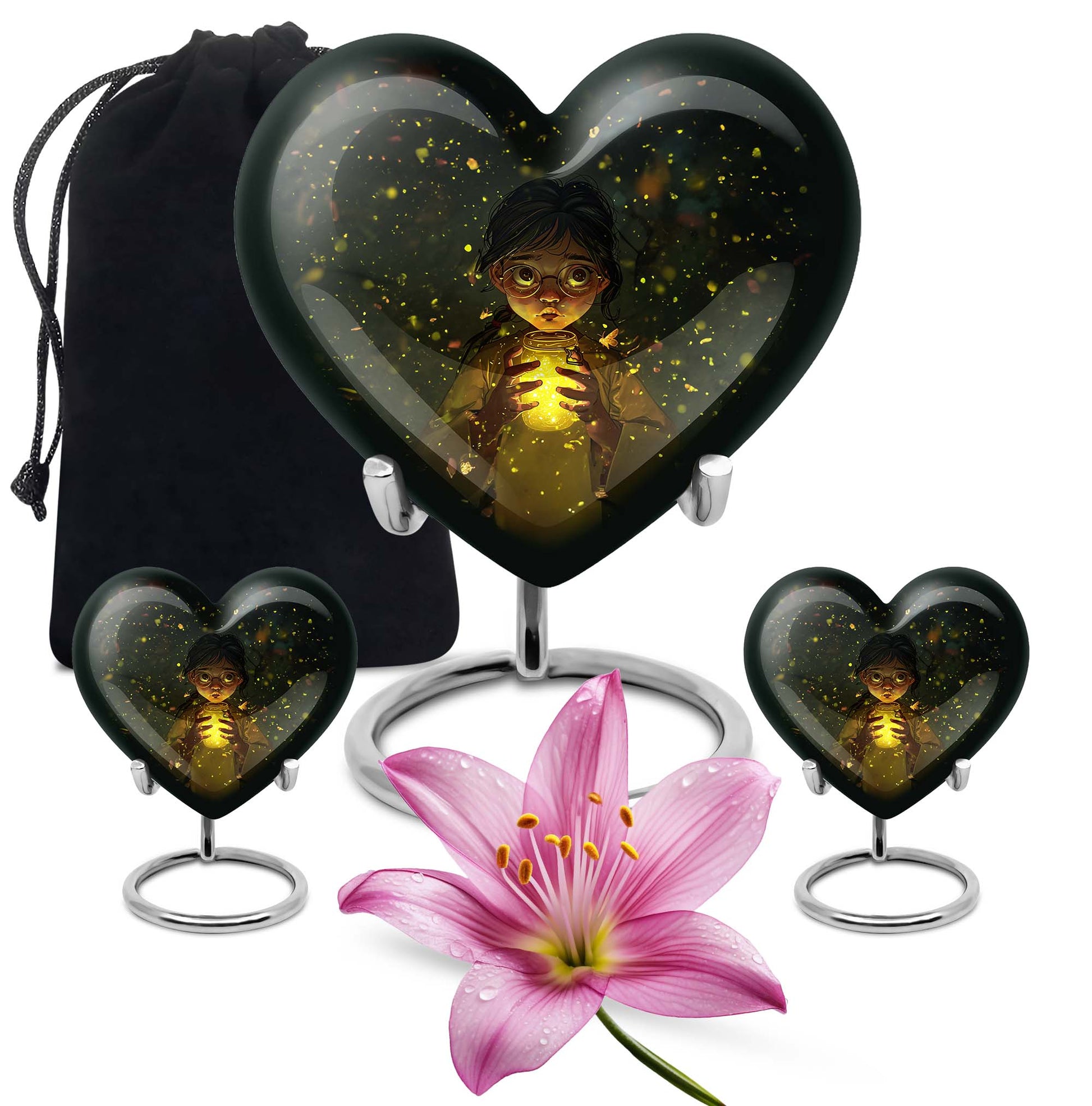  pot urn featuring a heart design