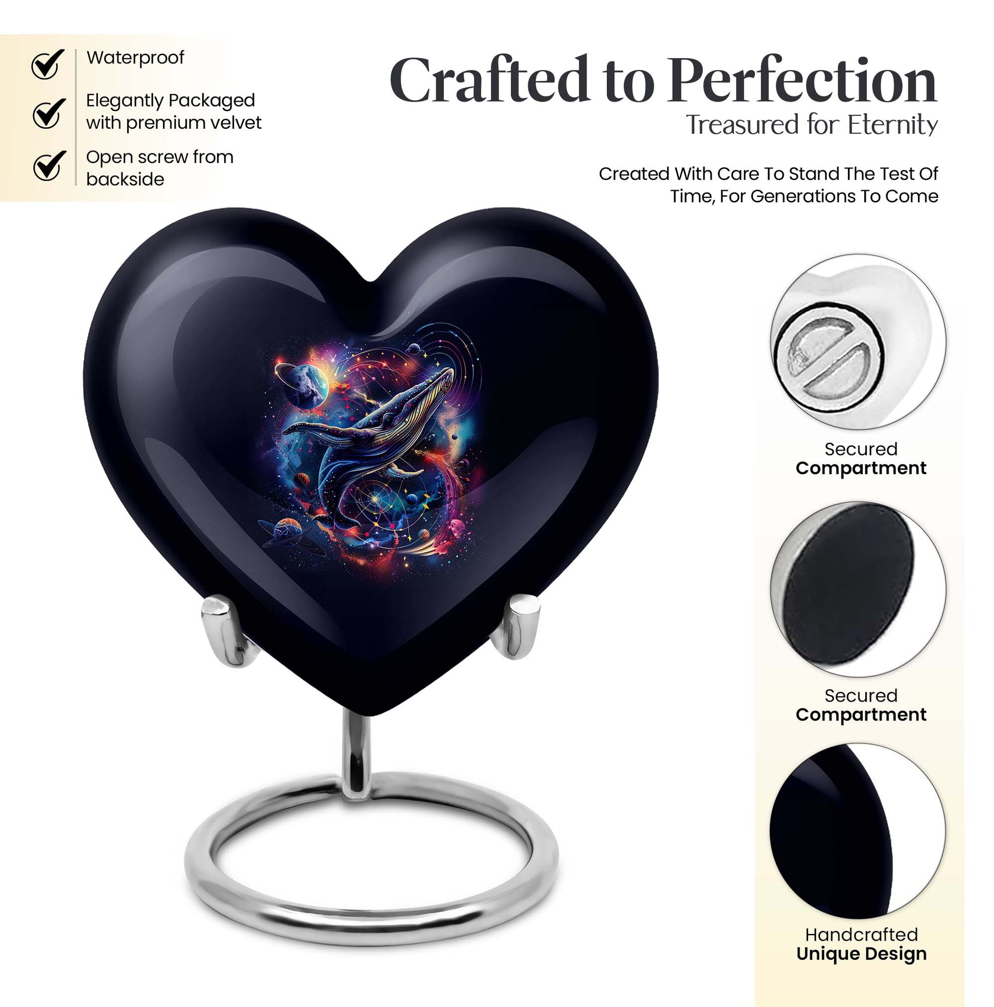 Heart-shaped shark urn