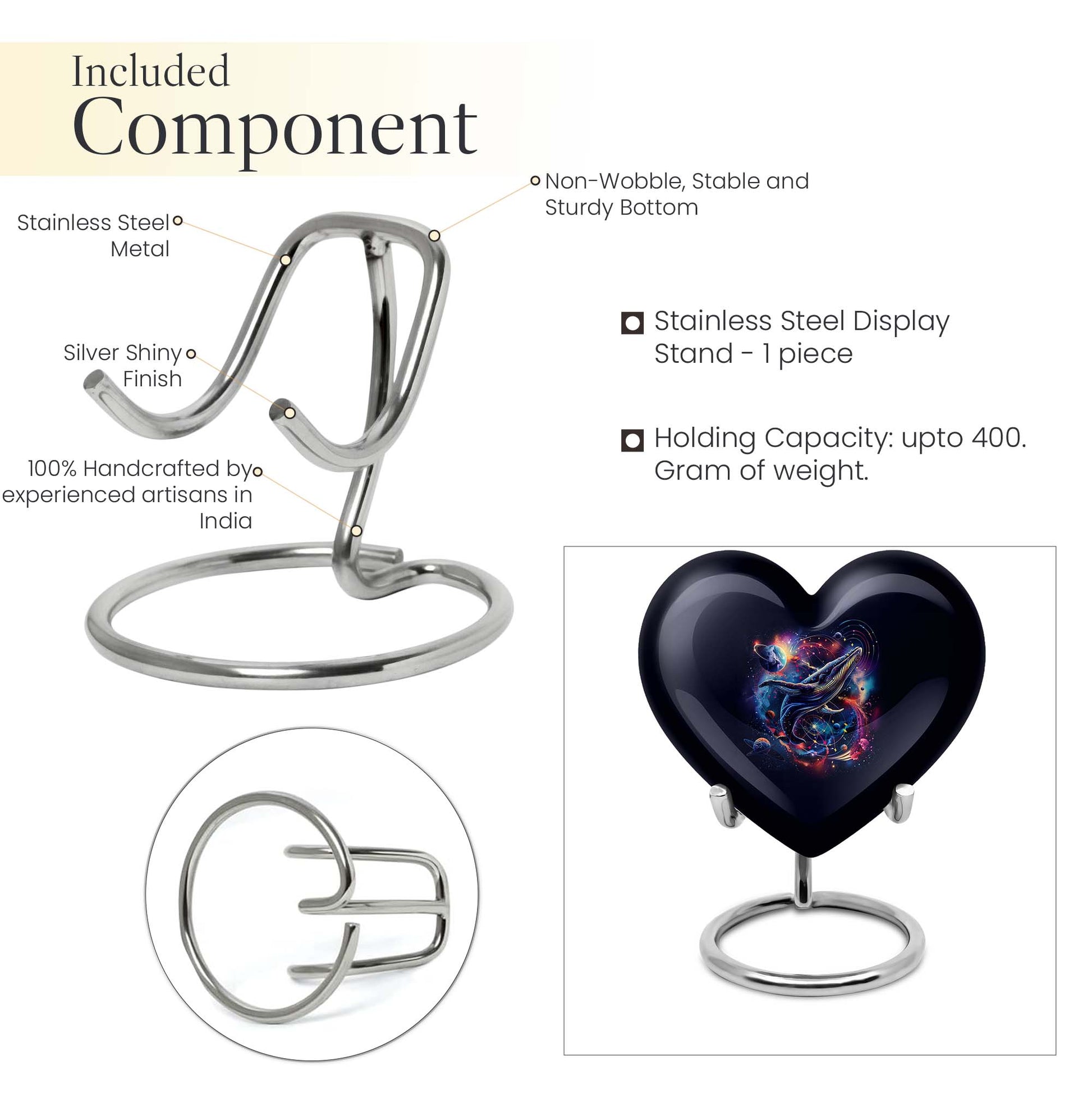 Heart-shaped shark urn