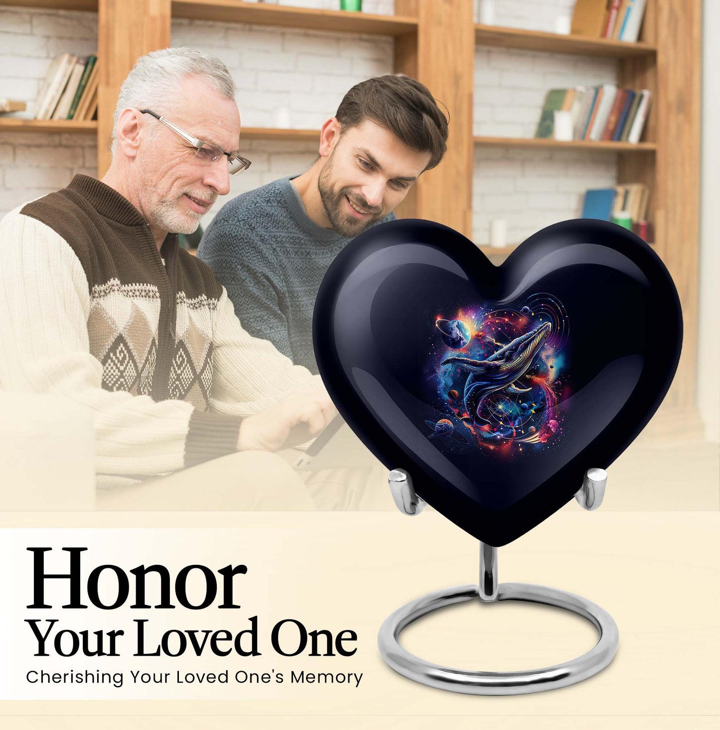Heart-shaped shark urn