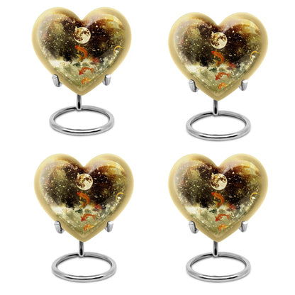  heart-shaped fish urn for ashes