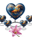heart-shaped fish urn
