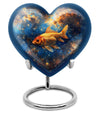 heart-shaped fish urn