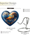 heart-shaped fish urn