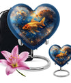 heart-shaped fish urn