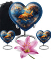 heart-shaped fish urn