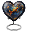 10 inch heart-shaped fish urn made of aluminium