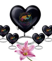 heart-shaped fish urn