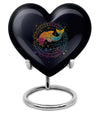 heart-shaped fish urn