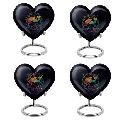 heart-shaped fish urn