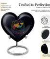 heart-shaped fish urn