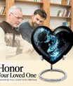 10-inch heart-shaped catholic urn for human ashes, 