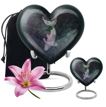 heart design catholic urn