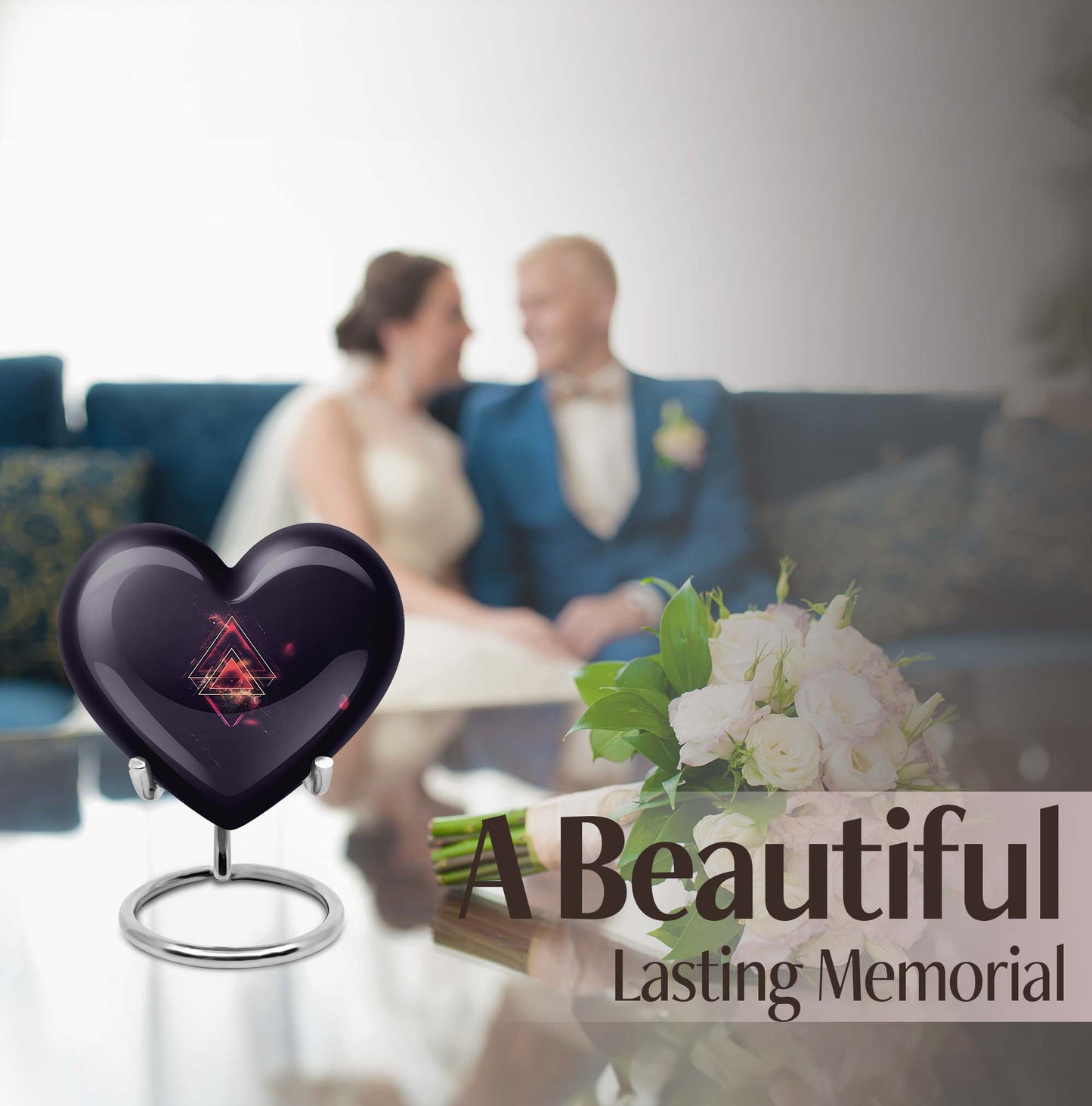 catholic heart urn for human ashes