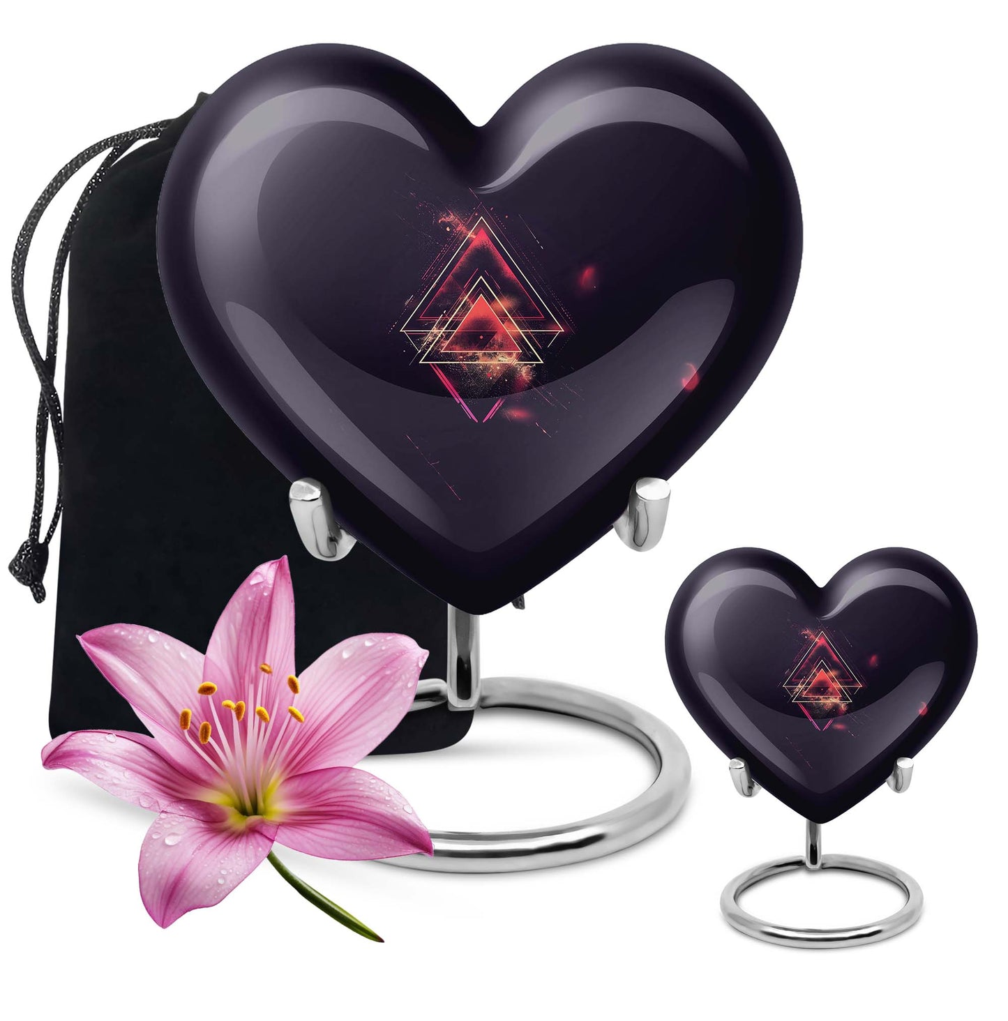 catholic heart urn for human ashes